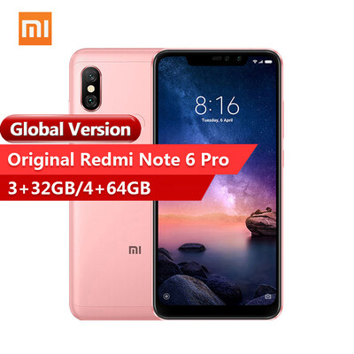 

Global Version Xiaomi Redmi Note 6 Pro Face ID Mobile Phone 4GB 64GB 626inch Full Screen 20MP Snapdragon 636 Octa Core 4000mAh OT