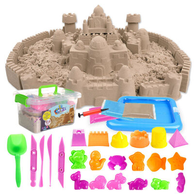 

Pei Pei Le PEIPEILE Caisha children&39s handmade toys DIY clay sand every household toys 5 pounds sand color