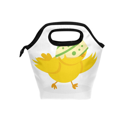 

Lunch Tote Bag Cute Chicken Travel Picnic Insulated Lunch Handbags Portable Zipper Lunch Bag Box