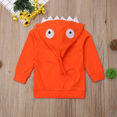 

US 1-5Y Kids Baby Boys Girl Autumn Hoodie Top Hooded Zipper Coat Jacket Clothes