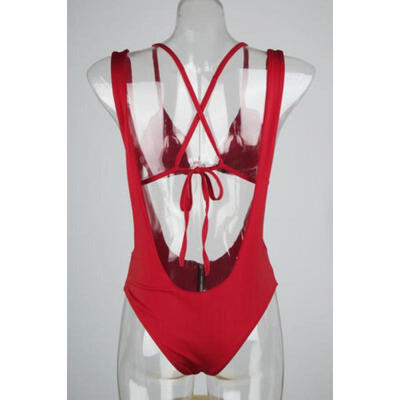 

2pcs Swimwear Padded Zipper Bra Thong Bikini Set Push Up Beach Bathing Swimsuit