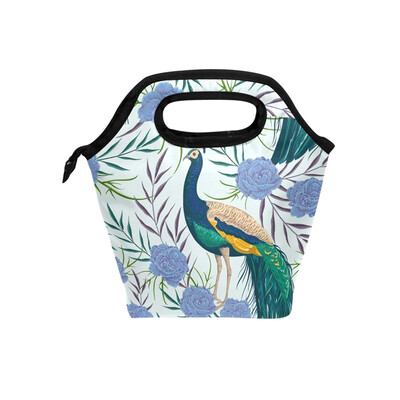 

Lunch Bag Tote Bag Peacock Travel Picnic Organizer Lunch Holder Handbags Lunch Bag Box for Office