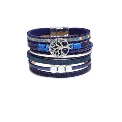 

Valentine Gift Friendship Genuine Leather Braided Bracelet Wristband Men Ladies