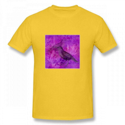 

Andrea Haase Animals Illustration Bird Illustration with Floral Elements in Pink&Purple Men T-Shirt