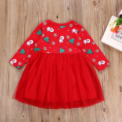 

Fashion Toddler Baby Girls Red Christmas Dress Party Gown Xmas Tutu Dresses