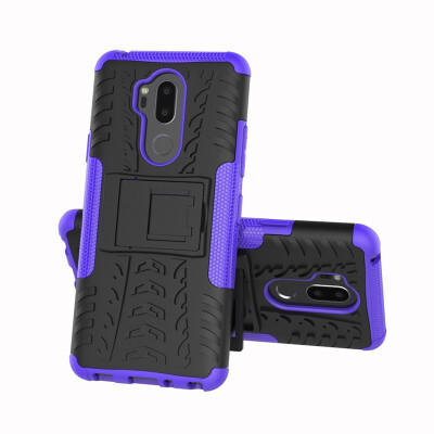 

Fivice LG G7 Case TPU anti-fall tire pattern back clip bracket phone case