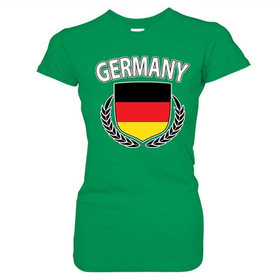 

Germany Flag Creat Olive Wreath Laurel German Pride Juniors T-Shirt