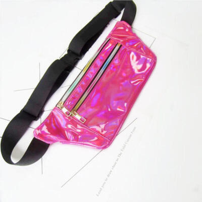 

Women Men Fanny Pack Clear Glitter Waist Belt Bum Bag Pouch Hip Purse Travel Bag