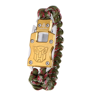 

Outdoor Survival Bracelet Paracord Bracelet Hiking Traveling Exploration Camping Survival Gear Kit Emergency Parachute Rope with C