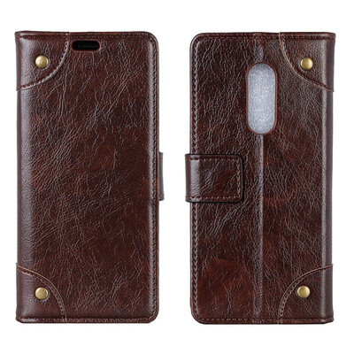 

MOONCASE Millet red rice 5 copper buckle nappa leather case - coffee