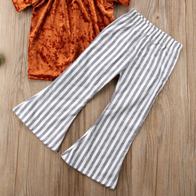 

Toddler Kids Baby Girls Outfits Clothes T-shirt Tops Dress Long Pants 2PCS Set