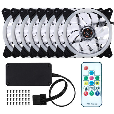 

Computer Case PC Cooling Fan Adjustable RGB LED Light Fan Cooler for CPU with Remote Control