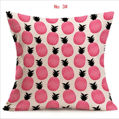 

Cushion cover complete picture of pineapple linen pillow cover geometry square decorative pillows