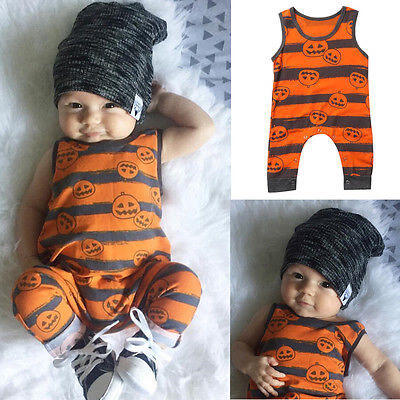 

Summer Pumpkin Newborn Baby Boys Girls Bodysuit Romper Jumpsuit Outfits Clothes