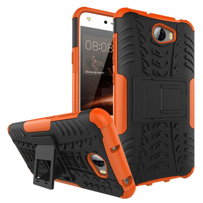 

Fivice Huawei Y5 2018 Case TPU anti-fall tire pattern back clip bracket phone case