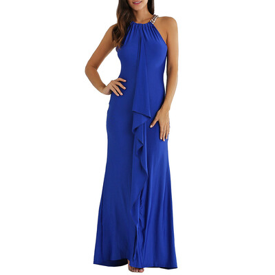 

Flounce Long Wedding Party Bridesmaid Dress