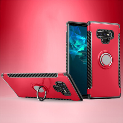 

Fivice Samsung Galaxy Note 9 case PC metal ring shell magnetic car bracket TPU phone case