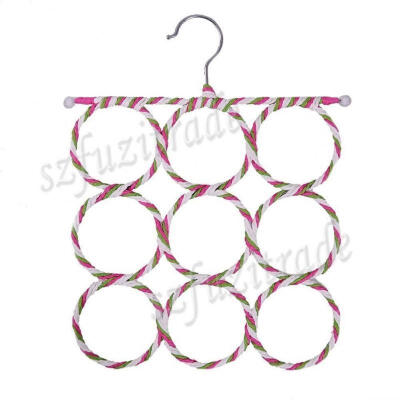 

28 Hole Scarf Hanger Display Ties Belt New Holder Circle Storage Scarves Holder