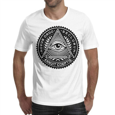 

New World Order Emblem All Seeing Eye Short Sleeve Screen Print tee Shirt