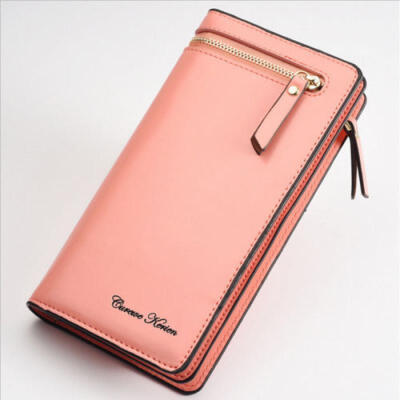 

Women Leather Zipper Clutch Long Wallet Multi-Function Phone ID Card Holdr Purse