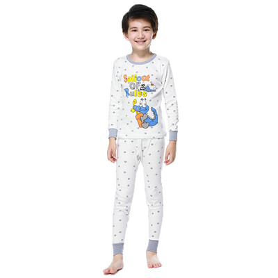 

Red beans Hodo children&39s underwear suit cotton men&women in the big children autumn&winter low collar 100 cotton Qiu Qiu Qiu HD8099 white 110