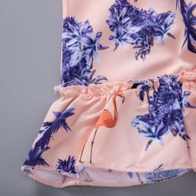 

Infant Kids Baby Girls Bowknot Flamingo Dress Party Princess Tutu Dresses Summer