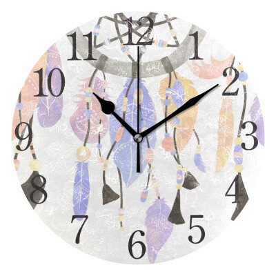 

Wall Clock Arabic Numerals Design Dream Catcher Round