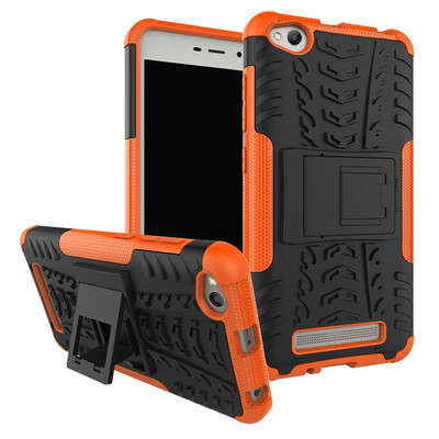

Fivice Redmi 4A Case TPU anti-fall tire pattern back clip bracket phone case