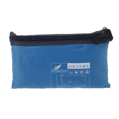 

Ultra-light Single Polyester Pongee Healthy Sleeping Bag Liner Portable Camping Travel Sleeping Bag Blue