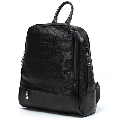 

Ke Lu Chi CLUCI cowhide shoulder bag new women&39s bag fashion Korean version of retro women&39s backpack travel bag female C60020_1 black trumpet
