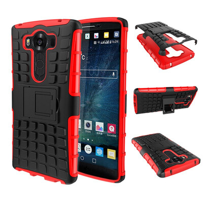 

Fivice LG V10G4 Pro Case TPU anti-fall tire pattern back clip bracket phone case