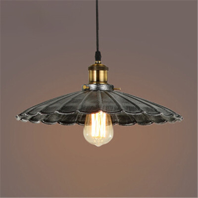 

Bacyheer HL486941 1181 Inches Width Indoor White Single Light Down Lighting LED Pendant with Scalloped Metal Shade