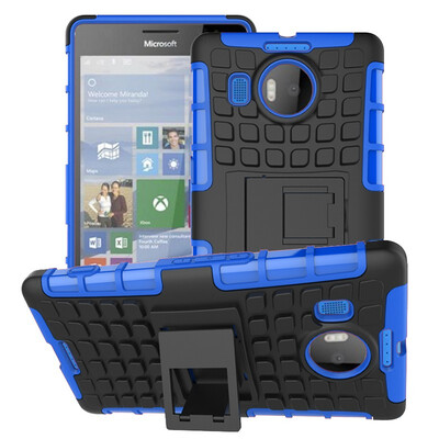 

Fivice Nokia Lumia 950XL Case TPU anti-fall tire pattern back clip bracket phone case
