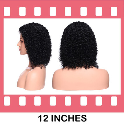 

Human Hair Short Wigs Curly Natural Wavy for Women Brazilian Virgin Hair Short Bob Curly Human Hair Lace Front Wigs with Baby Hair