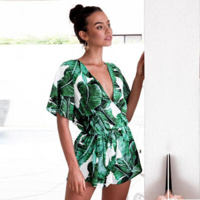 

Women Summer Beach Jumpsuit Clubwear Bodycon Playsuit Romper Short Pants Trouser