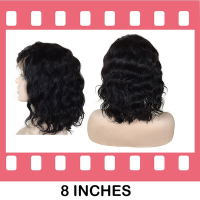 

Human Hair Short Wigs Curly Natural Wavy for Women Brazilian Virgin Hair Short Bob Curly Human Hair Lace Front Wigs with Baby Hair