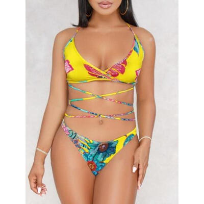 

Women Push-up Padded Bra Bandage Bikini Set Swimsuit Triangle Swimwear Bathing