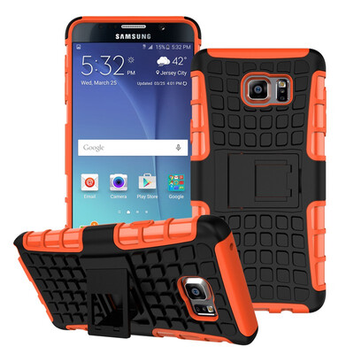 

Fivice Samsung Note 5 Case TPU anti-fall tire pattern back clip bracket phone case