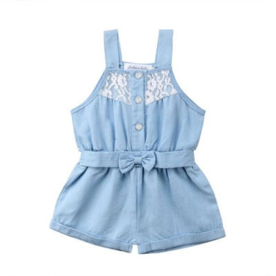 

Kids Baby Girl Denim Romper Bodysuit Jumpsuit Sunsuit Summer Outfits Clothes