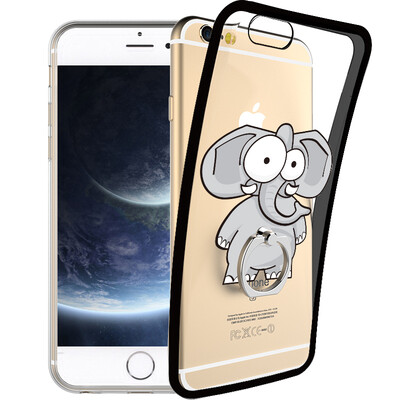 

KOOLIFE 6 / 6s mobile phone case protective cover iphone6s mobile phone shell ring buckle bracket soft shell / Apple 6 mobile phone shell creative cartoon painted apple 6 shatter-resistant shell elephant