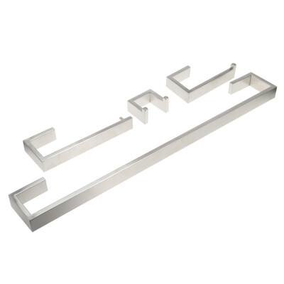 

4pcs Bathroom Accessories Towel Bar Ring Robe Hook Toilet Paper Holder Wall Mounted Bath Hardware
