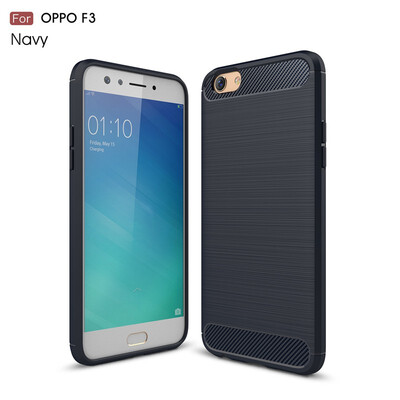 

Fivice OPPO F3A77 case Luxury brushed carbon fiber TPU soft shell
