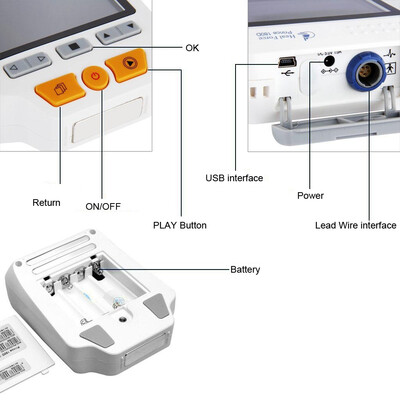 

Heal Force Prince 180D Easy ECG Monitor Professional ECG Monitoring Machine Easy Handheld Portable LCD Heart Health Monitor USB Co