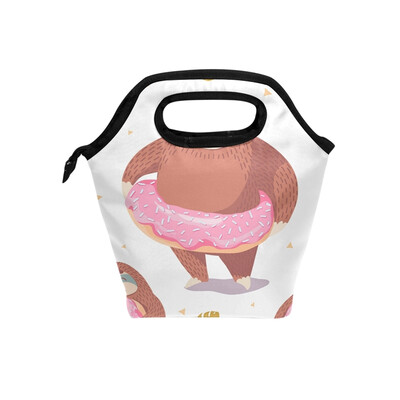 

Lunch Bag Tote Bag Swimming Laps Sloth Travel Picnic Organizer Lunch Holder Handbags Lunch Bag Box