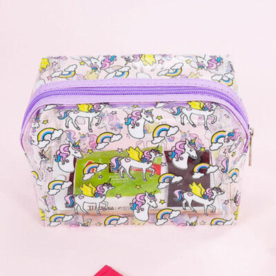 

Portable Unicorn Transprent Travel Pouch Cosmetic Bag Case Makeup Storage Bags