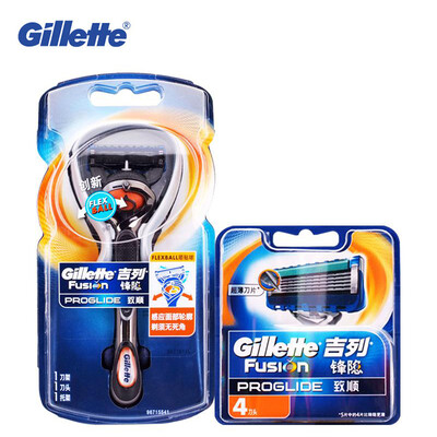 

Gillette Fusion Proglide Flexball Razor For Men 1 Holder 5 blades Genuine Blades