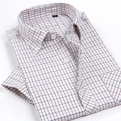 

Летние мужские случайные короткими рукавами клетчатую рубашку