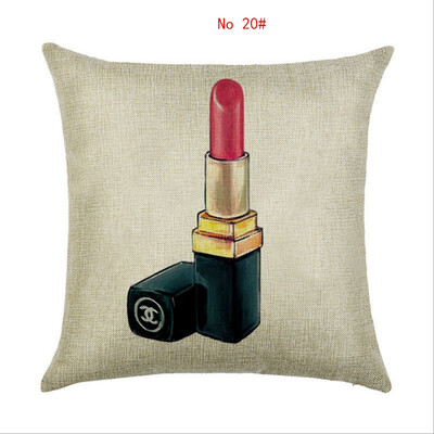 

Cushion cover 45cm45cm Womens shoes&cosmetics linencotton pillow case sofa cushion case square decorative pillow cover