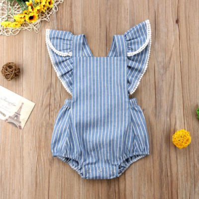 

Newborn Infant Baby Girl Stripe Romper Jumpsuit Bodysuit Summer Clothes Outfit