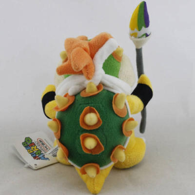 

New Super Mario Bros Plush Bowser Jr with Magic Paintbrush Soft Toy Doll 8in